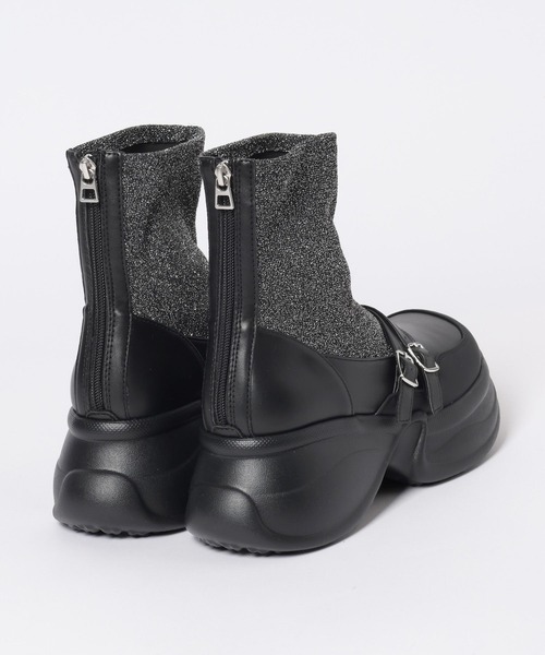 HARE（ハレ）の「ラメソックスデザインブーツ(HARE)（ブーツ・レディース・シルバー/ブラック・MEDIUM/LARGE）」の15枚目の写真