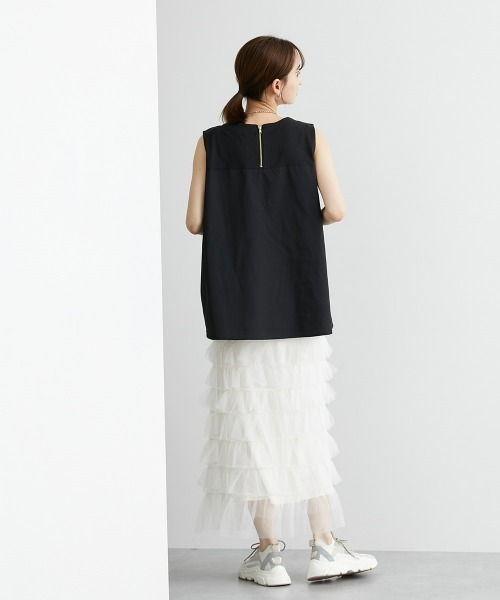 nissen（ニッセン）の「フリルティアードチュールスカート（スカート・レディース・ブラック/ライトグレー/アイボリー・LL/M/L）」の10枚目の写真