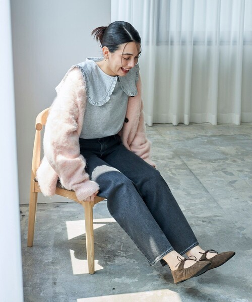 FREAK'S STORE（フリークスストア）の「フリル丸襟 ロンT/丸襟