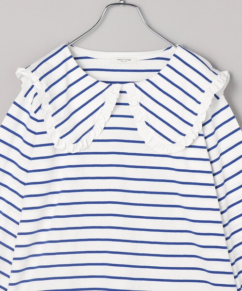 FREAK'S STORE（フリークスストア）の「フリル丸襟 ロンT/丸襟カットソー（Tシャツ/カットソー・レディース・オフホワイト/グレー/サックスブルー/その他15・ﾌﾘ-）」の21枚目の写真