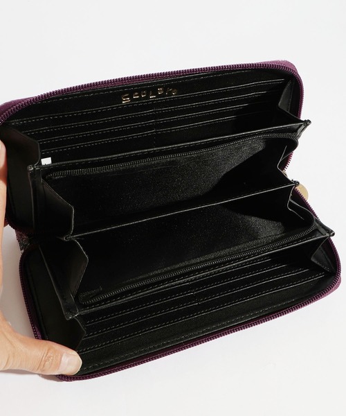 ScoLar(スカラー)の「SC74-11:スカラーモノグラム柄ラウンド長財布(財布・レディース・ピンク/パープル・FREE)」の7枚目の写真