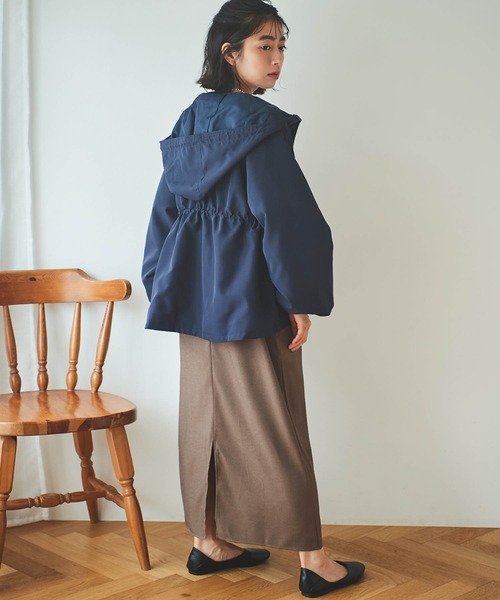 mil（ミル）の「【150㎝前後の小柄さんサイズ】ドロストマウンテンパーカー（マウンテンパーカー・レディース・カーキ/ネイビー/ベージュ・XS/S）」の17枚目の写真