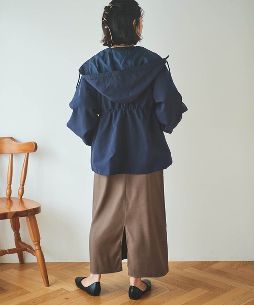 mil（ミル）の「【150㎝前後の小柄さんサイズ】ドロストマウンテンパーカー（マウンテンパーカー・レディース・カーキ/ネイビー/ベージュ・XS/S）」の18枚目の写真