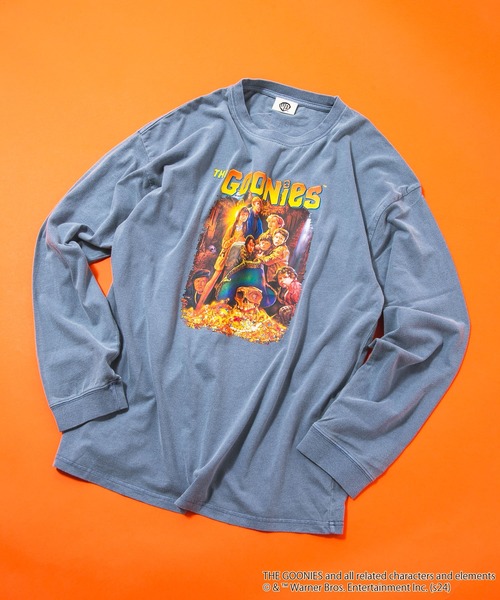 UNIIT(ユニット)の「【The Goonies/グーニーズ】パウダーブリーチ加工 ビッグシルエットロンT ドロップショルダー オーバーサイズ ヴィンテージ加工(Tシャツ/カットソー・メンズ・グリーン/ブルー/チャコールグレー・LARGE/MEDIUM)」の3枚目の写真