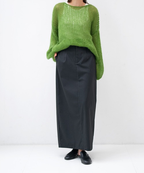 AKTE（アクテ）の「Iラインロージースカート（スカート・レディース・ブラック系/ブラック/グレー系・1/2/2T）」の4枚目の写真