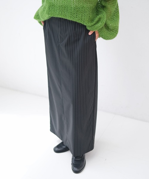 AKTE（アクテ）の「Iラインロージースカート（スカート・レディース・ブラック系/ブラック/グレー系・1/2/2T）」の8枚目の写真