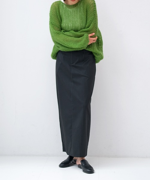 AKTE（アクテ）の「Iラインロージースカート（スカート・レディース・ブラック系/ブラック/グレー系・1/2/2T）」の10枚目の写真