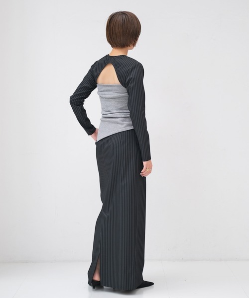 AKTE（アクテ）の「Iラインロージースカート（スカート・レディース・ブラック系/ブラック/グレー系・1/2/2T）」の11枚目の写真