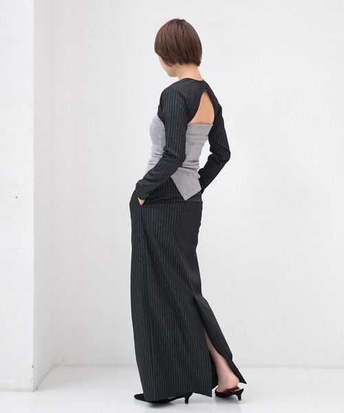 AKTE（アクテ）の「Iラインロージースカート（スカート・レディース・ブラック系/ブラック/グレー系・1/2/2T）」の14枚目の写真