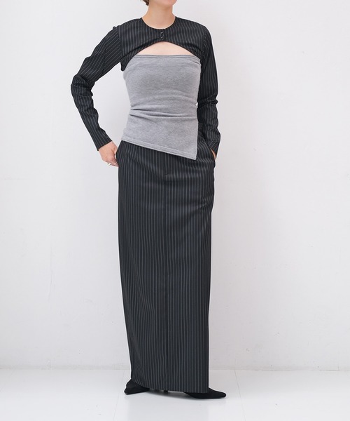 AKTE（アクテ）の「Iラインロージースカート（スカート・レディース・ブラック系/ブラック/グレー系・1/2/2T）」の16枚目の写真