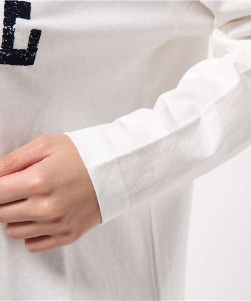 SEVENDAYS=SUNDAY（セブンデイズサンデイ）の「ＣＯＬＬＥＧＥ　ＯＥ天竺　長袖プルオーバー（Tシャツ/カットソー・レディース・カーキ/ネイビー/オフホワイト/杢グレー・MEDIUM/LARGE）」の9枚目の写真