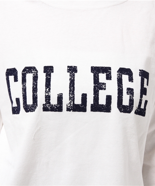 SEVENDAYS=SUNDAY（セブンデイズサンデイ）の「ＣＯＬＬＥＧＥ　ＯＥ天竺　長袖プルオーバー（Tシャツ/カットソー・レディース・カーキ/ネイビー/オフホワイト/杢グレー・MEDIUM/LARGE）」の10枚目の写真