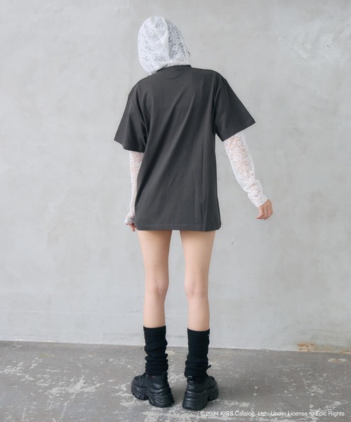 ENVYM(アンビー)の「UNISEX 【KISS】グランジロックTシャツ(Tシャツ/カットソー・レディース・ホワイト/ブラック・FREE)」の15枚目の写真
