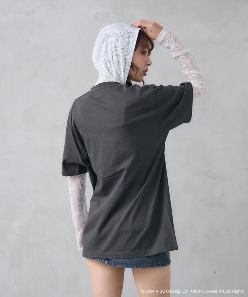 ENVYM(アンビー)の「UNISEX 【KISS】グランジロックTシャツ(Tシャツ/カットソー・レディース・ホワイト/ブラック・FREE)」の16枚目の写真