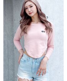 GYDA | round GYロゴプリントラウンドヘムロンT(Tシャツ/カットソー)