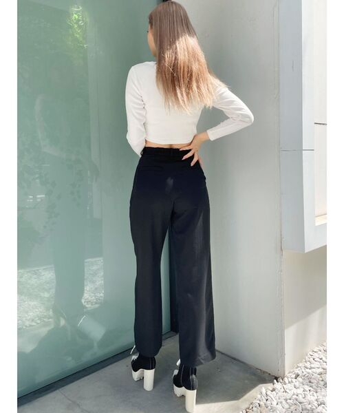 GYDA(ジェイダ)の「round GYロゴプリントラウンドヘムロンT(Tシャツ/カットソー・レディース・ピンク/ブラック/オフホワイト・FREE)」の22枚目の写真