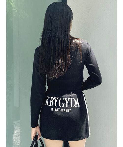 GYDA(ジェイダ)の「round GYロゴプリントラウンドヘムロンT(Tシャツ/カットソー・レディース・ピンク/ブラック/オフホワイト・FREE)」の14枚目の写真