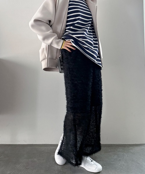 Doux archives(ドゥアルシーヴ)の「フェザーチュールタイトスカート(スカート・レディース・ブラック・38)」の6枚目の写真