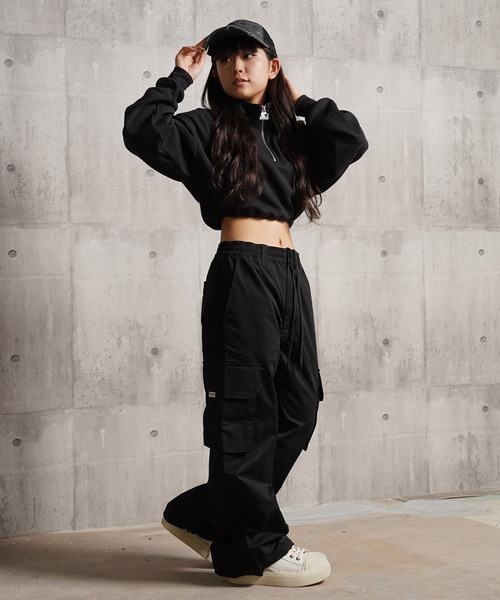 STARTER BLACK LABEL（スターターブラックレーベル）の「STARTER ハートモチーフ ショート丈 ハーフジップ スウェット / Heart motif short length half-zip sweatshirt（スウェット・レディース・ホワイト/ベージュ/ブラック・ONE SIZE）」の9枚目の写真