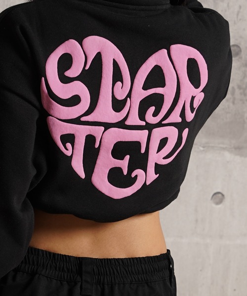 STARTER BLACK LABEL（スターターブラックレーベル）の「STARTER ハートモチーフ ショート丈 ハーフジップ スウェット / Heart motif short length half-zip sweatshirt（スウェット・レディース・ホワイト/ベージュ/ブラック・ONE SIZE）」の10枚目の写真