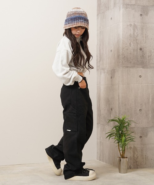 STARTER BLACK LABEL（スターターブラックレーベル）の「STARTER ハートモチーフ ショート丈 ハーフジップ スウェット / Heart motif short length half-zip sweatshirt（スウェット・レディース・ホワイト/ベージュ/ブラック・ONE SIZE）」の5枚目の写真