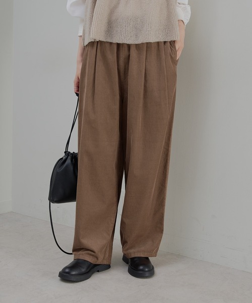 PUAL CE CIN(ピュアルセシン)の「コールテンイージーパンツ(その他パンツ・レディース・キャメル/チャコール/アイボリー・FREE)」の9枚目の写真