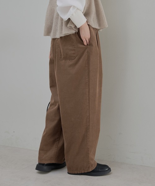 PUAL CE CIN(ピュアルセシン)の「コールテンイージーパンツ(その他パンツ・レディース・キャメル/チャコール/アイボリー・FREE)」の10枚目の写真