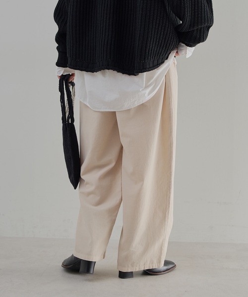 PUAL CE CIN(ピュアルセシン)の「コールテンイージーパンツ(その他パンツ・レディース・キャメル/チャコール/アイボリー・FREE)」の6枚目の写真