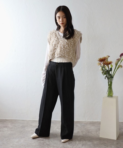 セール】loop knitting vest / ループ編みニットベスト（ベスト
