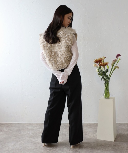 ベスト ジレ loop knitting vest / ループ編みニットベスト レディース ENC ベスト ジレ loop knitting vest / ループ編みニットベスト