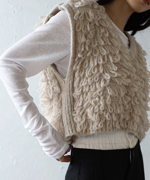 ADAWASアダワス LOOP KNITTED VEST/ループニットベスト