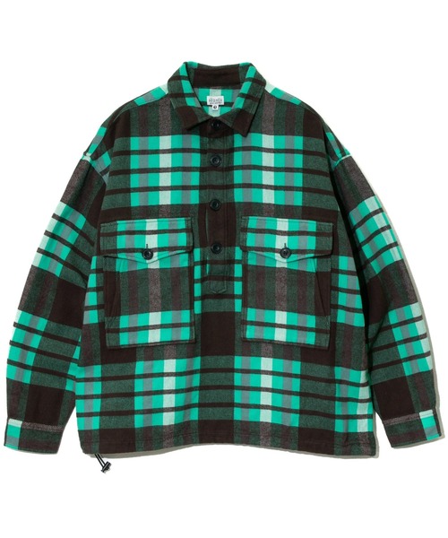 AOZORA（アオゾラ）の「AOZORA/アオゾラ　ネルチェックプルオーバーシャツ（シャツ/ブラウス・メンズ・ライトグリーン/レッド/ピンク・X-LARGE/LARGE/MEDIUM）」の8枚目の写真