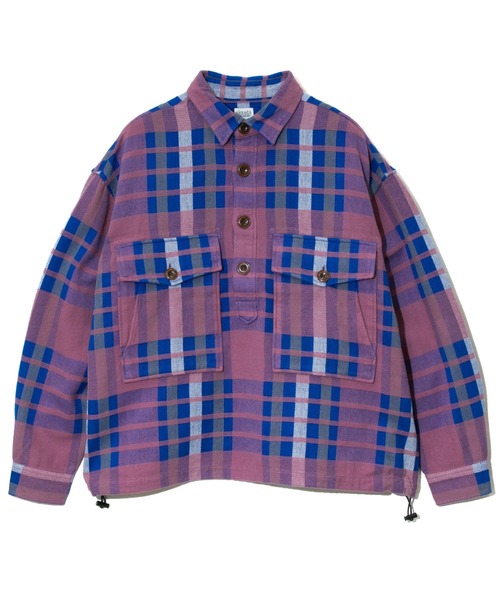 セール】AOZORA/アオゾラ ネルチェックプルオーバーシャツ（シャツ