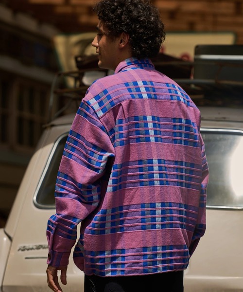 AOZORA（アオゾラ）の「AOZORA/アオゾラ　ネルチェックプルオーバーシャツ（シャツ/ブラウス・メンズ・ライトグリーン/レッド/ピンク・X-LARGE/LARGE/MEDIUM）」の13枚目の写真