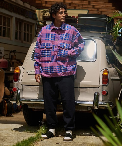 AOZORA（アオゾラ）の「AOZORA/アオゾラ　ネルチェックプルオーバーシャツ（シャツ/ブラウス・メンズ・ライトグリーン/レッド/ピンク・X-LARGE/LARGE/MEDIUM）」の14枚目の写真