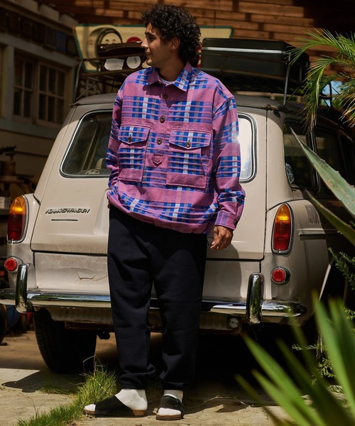 AOZORA（アオゾラ）の「AOZORA/アオゾラ　ネルチェックプルオーバーシャツ（シャツ/ブラウス・メンズ・ライトグリーン/レッド/ピンク・X-LARGE/LARGE/MEDIUM）」の15枚目の写真