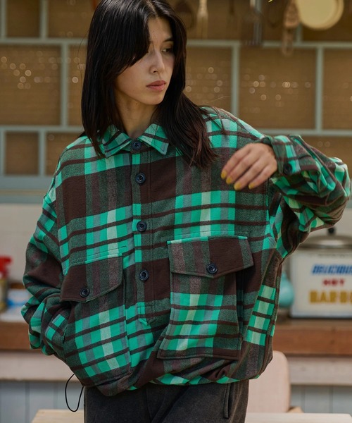 AOZORA（アオゾラ）の「AOZORA/アオゾラ　ネルチェックプルオーバーシャツ（シャツ/ブラウス・メンズ・ライトグリーン/レッド/ピンク・X-LARGE/LARGE/MEDIUM）」の19枚目の写真