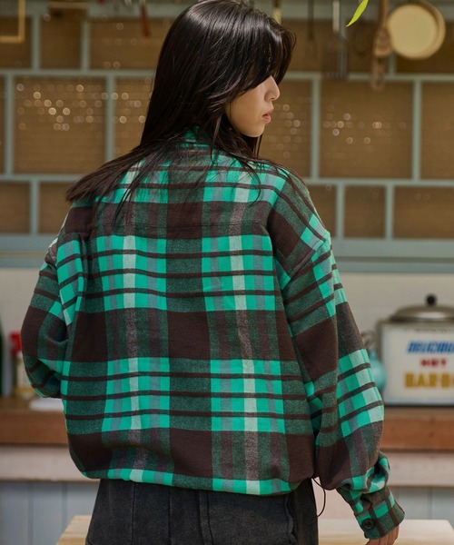 AOZORA（アオゾラ）の「AOZORA/アオゾラ　ネルチェックプルオーバーシャツ（シャツ/ブラウス・メンズ・ライトグリーン/レッド/ピンク・X-LARGE/LARGE/MEDIUM）」の21枚目の写真