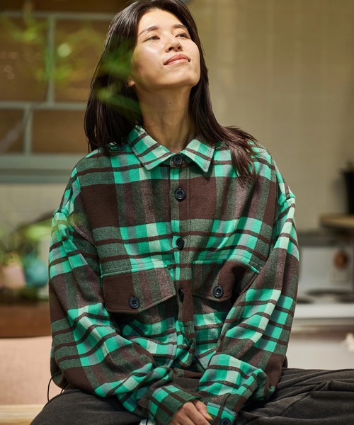 AOZORA（アオゾラ）の「AOZORA/アオゾラ　ネルチェックプルオーバーシャツ（シャツ/ブラウス・メンズ・ライトグリーン/レッド/ピンク・X-LARGE/LARGE/MEDIUM）」の22枚目の写真