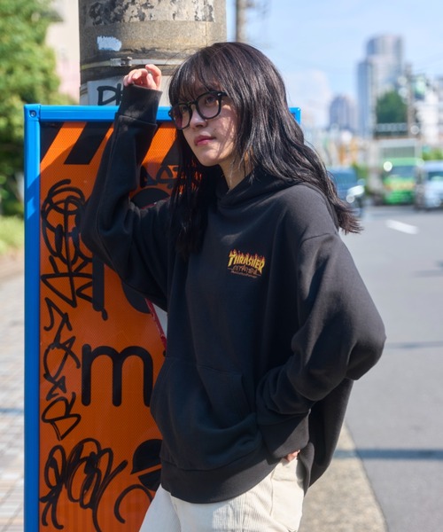 Manhattan Portage（マンハッタンポーテージ）の「Sweat Parka THRASHER（パーカー・メンズ・ブラック/ライトグレー・LARGE/MEDIUM/SMALL/X-LARGE）」の13枚目の写真