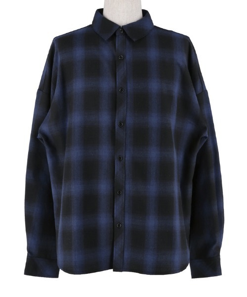 coca(coca)(コカ)の「オンブレチェック ネルシャツ(シャツ/ブラウス・メンズ・ブルー/ブラック・M/L/XL)」の14枚目の写真