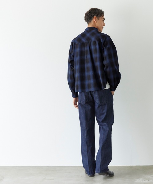 coca(coca)(コカ)の「オンブレチェック ネルシャツ(シャツ/ブラウス・メンズ・ブルー/ブラック・M/L/XL)」の9枚目の写真
