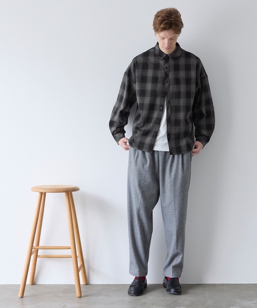 coca(coca)(コカ)の「オンブレチェック ネルシャツ(シャツ/ブラウス・メンズ・ブルー/ブラック・M/L/XL)」の3枚目の写真
