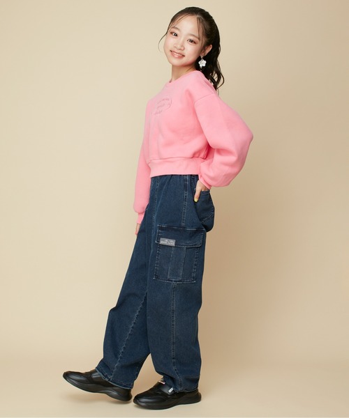 JENNI love（ジェニィラブ）の「【あったか】裏起毛コクーンジョガーデニムパンツ（デニムパンツ・キッズ・ブルー/ネイビー・130cm/140cm/150cm/160cm）」の3枚目の写真