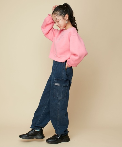 JENNI love（ジェニィラブ）の「【あったか】裏起毛コクーンジョガーデニムパンツ（デニムパンツ・キッズ・ブルー/ネイビー・130cm/140cm/150cm/160cm）」の5枚目の写真