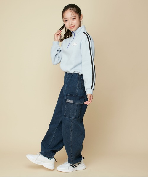 JENNI love（ジェニィラブ）の「【あったか】裏起毛コクーンジョガーデニムパンツ（デニムパンツ・キッズ・ブルー/ネイビー・130cm/140cm/150cm/160cm）」の7枚目の写真