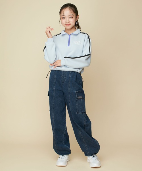 JENNI love（ジェニィラブ）の「【あったか】裏起毛コクーンジョガーデニムパンツ（デニムパンツ・キッズ・ブルー/ネイビー・130cm/140cm/150cm/160cm）」の9枚目の写真