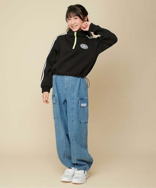 JENNI love（ジェニィラブ）の「【あったか】裏起毛コクーンジョガーデニムパンツ（デニムパンツ・キッズ・ブルー/ネイビー・130cm/140cm/150cm/160cm）」の15枚目の写真