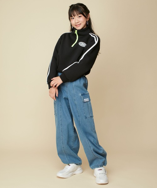 JENNI love（ジェニィラブ）の「【あったか】裏起毛コクーンジョガーデニムパンツ（デニムパンツ・キッズ・ブルー/ネイビー・130cm/140cm/150cm/160cm）」の16枚目の写真