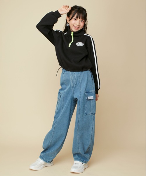 JENNI love（ジェニィラブ）の「【あったか】裏起毛コクーンジョガーデニムパンツ（デニムパンツ・キッズ・ブルー/ネイビー・130cm/140cm/150cm/160cm）」の18枚目の写真